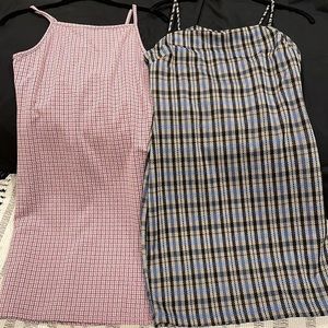 Summer dresses Pink & Blue size M/L fits a S stretchy material so cute.